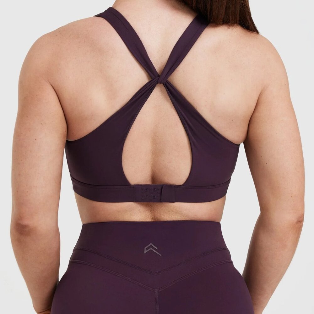 Oner Active 2023 Unified Layered Sports Bra in Blackberry Purple - Size Small - Picture 3 of 9